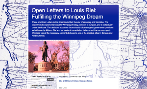 Open Letters to Louis Riel